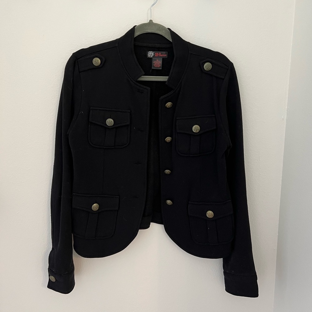 JJ Basics black military jacket